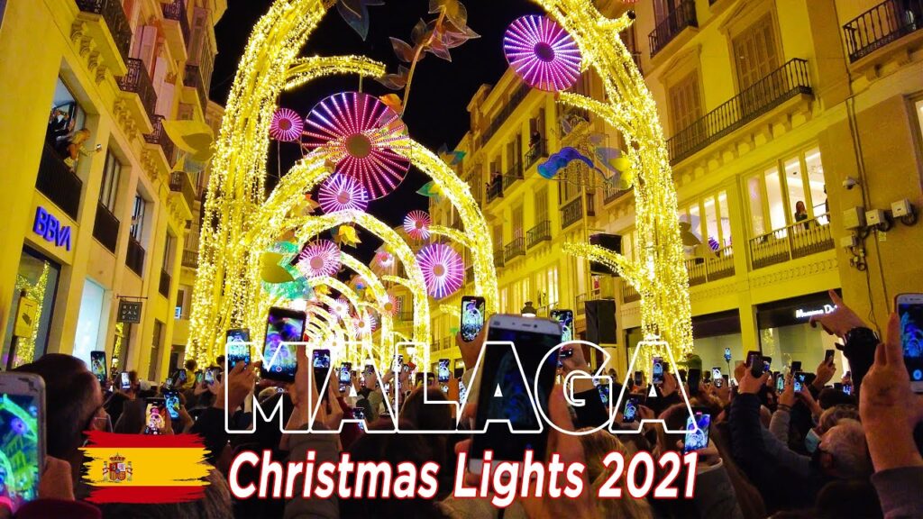 Malaga Spain Christmas Lights 2021 [4K]